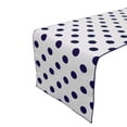 thumbnail image 1 of Cotton Print Table Runner Polka Dots Navy on White, 1 of 1