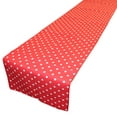thumbnail image 1 of Cotton Print Table Runner Polka Dots Small Dots White on Red, 1 of 1