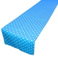 thumbnail image 1 of Cotton Print Table Runner Polka Dots Small Dots White on Turquoise, 1 of 1