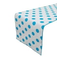 thumbnail image 1 of Cotton Print Table Runner Polka Dots Turquoise on White, 1 of 1