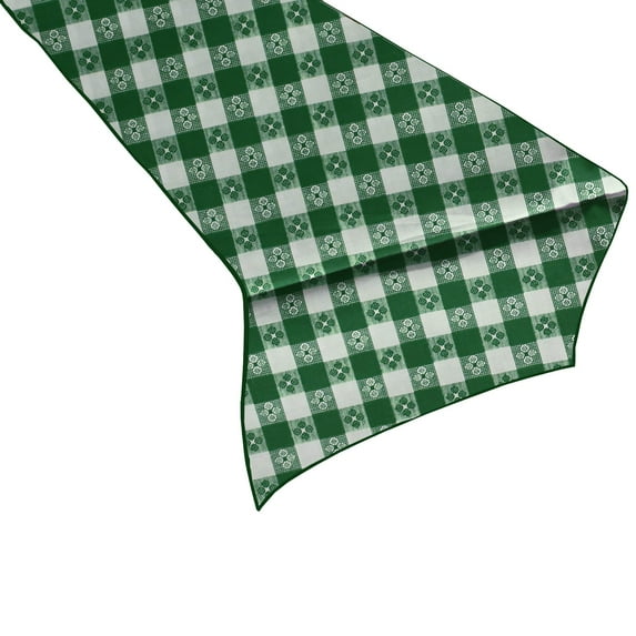 Cotton Print Table Runner Tavern Check Green