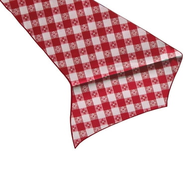 Cotton Print Table Runner Tavern Check Red