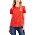 thumbnail image 1 of Cotton Printed T-Shirt Red Stars L, 1 of 1