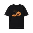 thumbnail image 1 of Cotton Pumpkin Pie Graphic Tee Humor T Shirt Tops Comfortable Short Sleeve Round Neck Black S-5XL, 1 of 5