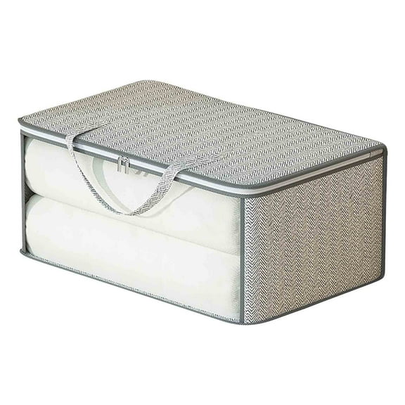 Cotton Quilt Storage Bag - Horizontal Handheld Organizer Large Capacity Foldable Clothing Proof Bag for Home Bedroom Closet and Travel Moving, Ccwuwei