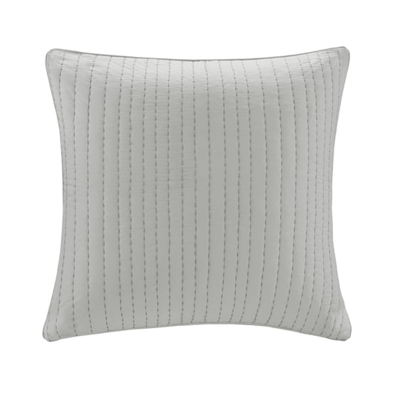 Cotton Quilted Euro Sham Grey Euro Sham