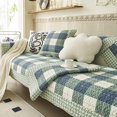 thumbnail image 1 of Cotton Quilted Sofa Cover Farmhouse Green Plaid Sectional Couch Covers Non Slip Sofa Slipcover Furniture Protector for Dogs Pet Kids, 1 Piece/Not All Set, 1 of 8