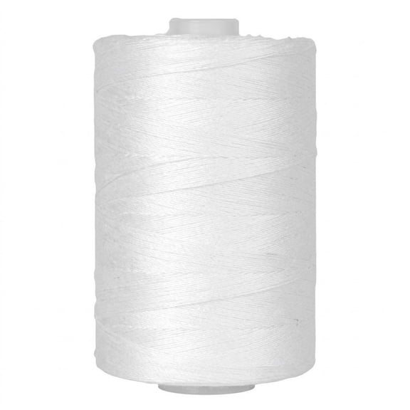 Cotton Quilting Thread, 1000M 50/3 Mercerized Cotton Thread for Sewing, Hand Quilting, Machine Piecing, Applique, Serging and Embroidery, Strong Low Lint Long Staple Thread, White