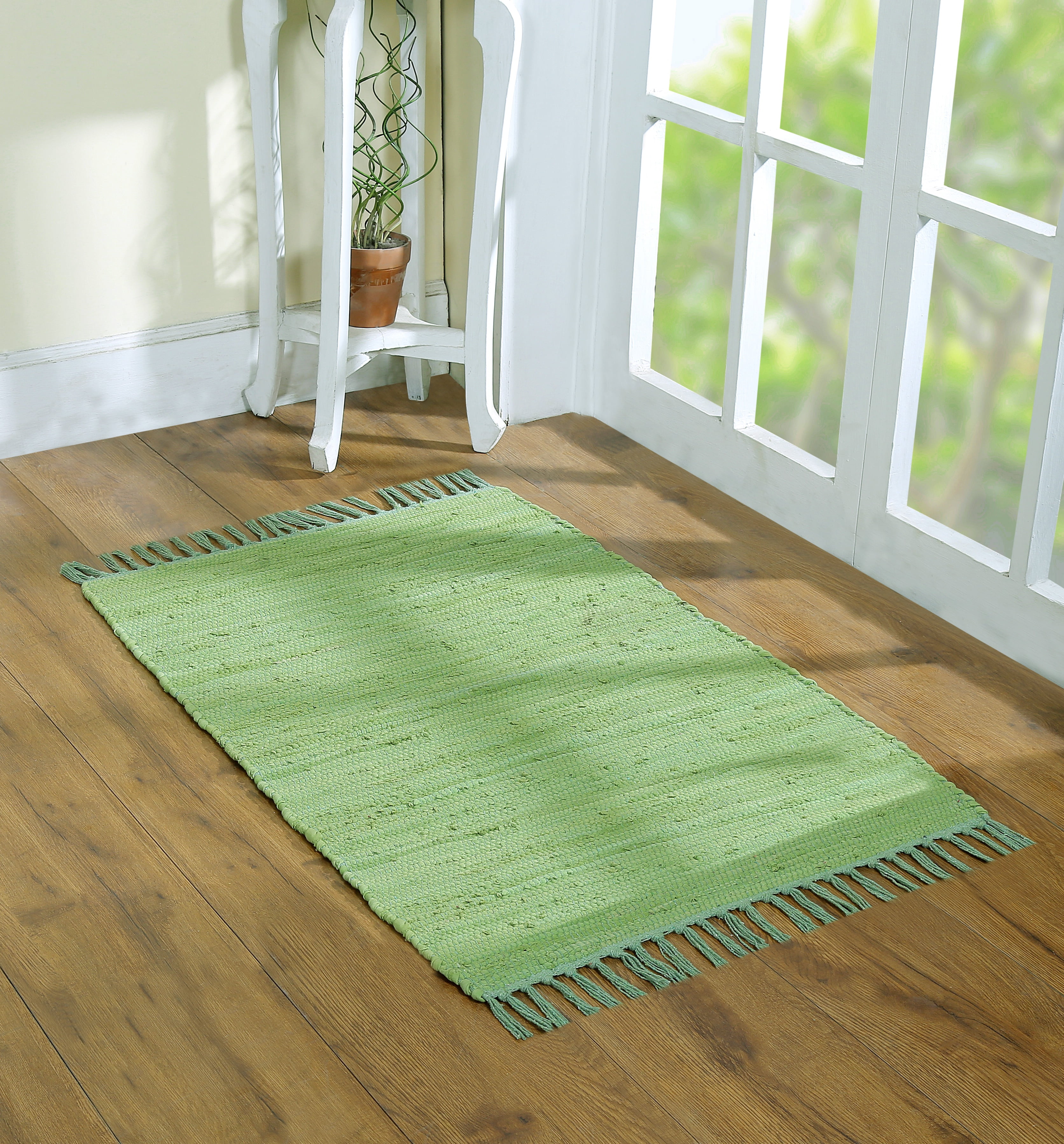 Cotton Rag Rug 24x36'' | 2x3' Multicolor Area Rugs- Hand Woven Washable ...