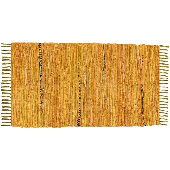 Cotton Rag Rug 36''x60'- 3’x5' - Multicolor Chindi Rug - Hand Woven Washable & Reversible for Living Room Kitchen Entryway Bedroom Rug Rag with Tassel