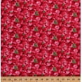 thumbnail image 1 of Cotton Raspberries Raspberry Berries Fruit Food Kitchen Culinary Pink Summer Gardening Farmer's Market Berry Good Cotton Fabric Print by the Yard (154Raspberry), 1 of 1