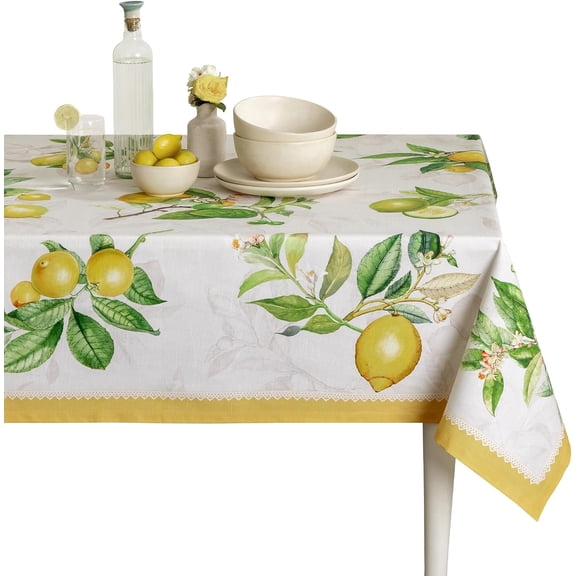 Cotton Rectangle Tablecloth 54 x 72 Inches Reusable Decorative for Dining Kitchen Farmhouse Party Home Hotel Restaurant