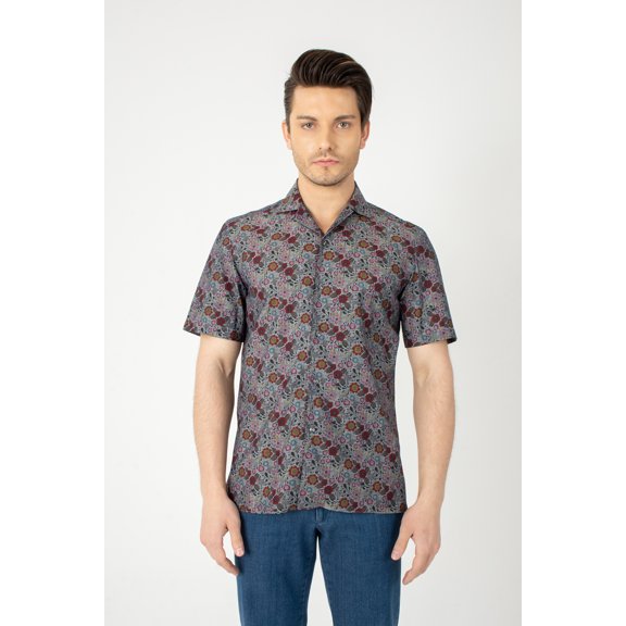 Cotton Red Floral Motifs