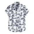 thumbnail image 1 of Cotton Regular Fit Short Sleeve Casual Hawaiian Shirt for Men, 1 of 3