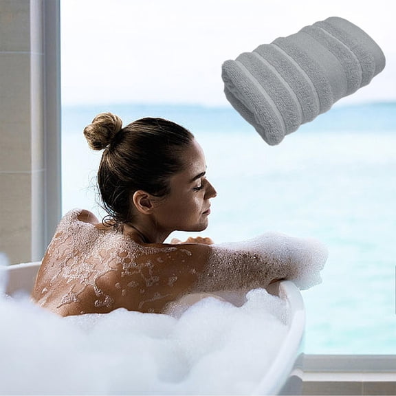 Cotton Ribbed Textured Hand Towel Absorbent Face Washcloth for Bathroom, in Dark Gray, 29.52 x 13.78 inch