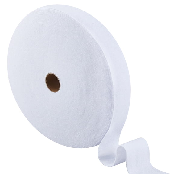 Cotton Ribbon for Clothing Ornament White 2-1/2 inch(63mm) about 49.21 Yards(45m)/Roll