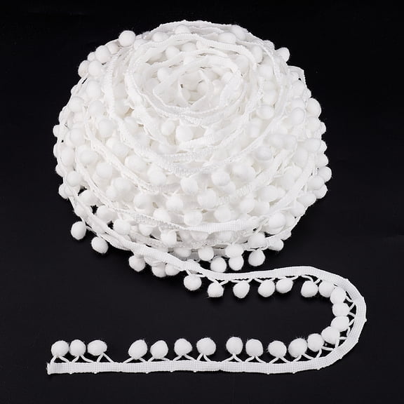 Cotton Ribbons Round Edge White 7/8 ~1 inch(22~24mm)