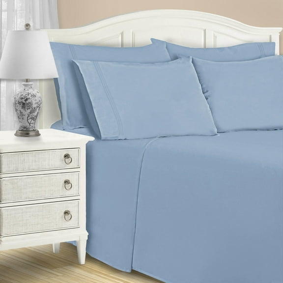 Cotton Rich BNM 6 Sheet Set, Queen, Blue