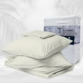 thumbnail image 1 of Color Sense 4-Piece 800 Thread Count Wrinkle-Resistant Quick Dry Soft & Smooth Cotton Blend Sateen Bed Sheet Set, King, Ivory, 1 of 9