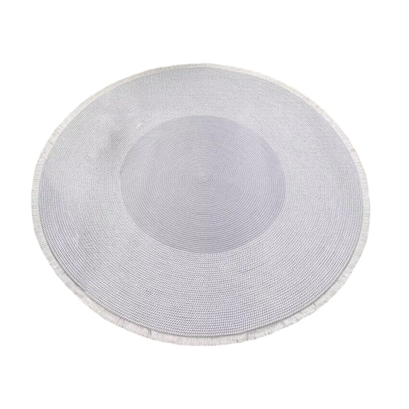 Cotton Rope Area Rug for Cats, Reversible Cat Scratching Rug with Tassels, Washable Round Braided Mat for Living Room and Bedroom Home Decor