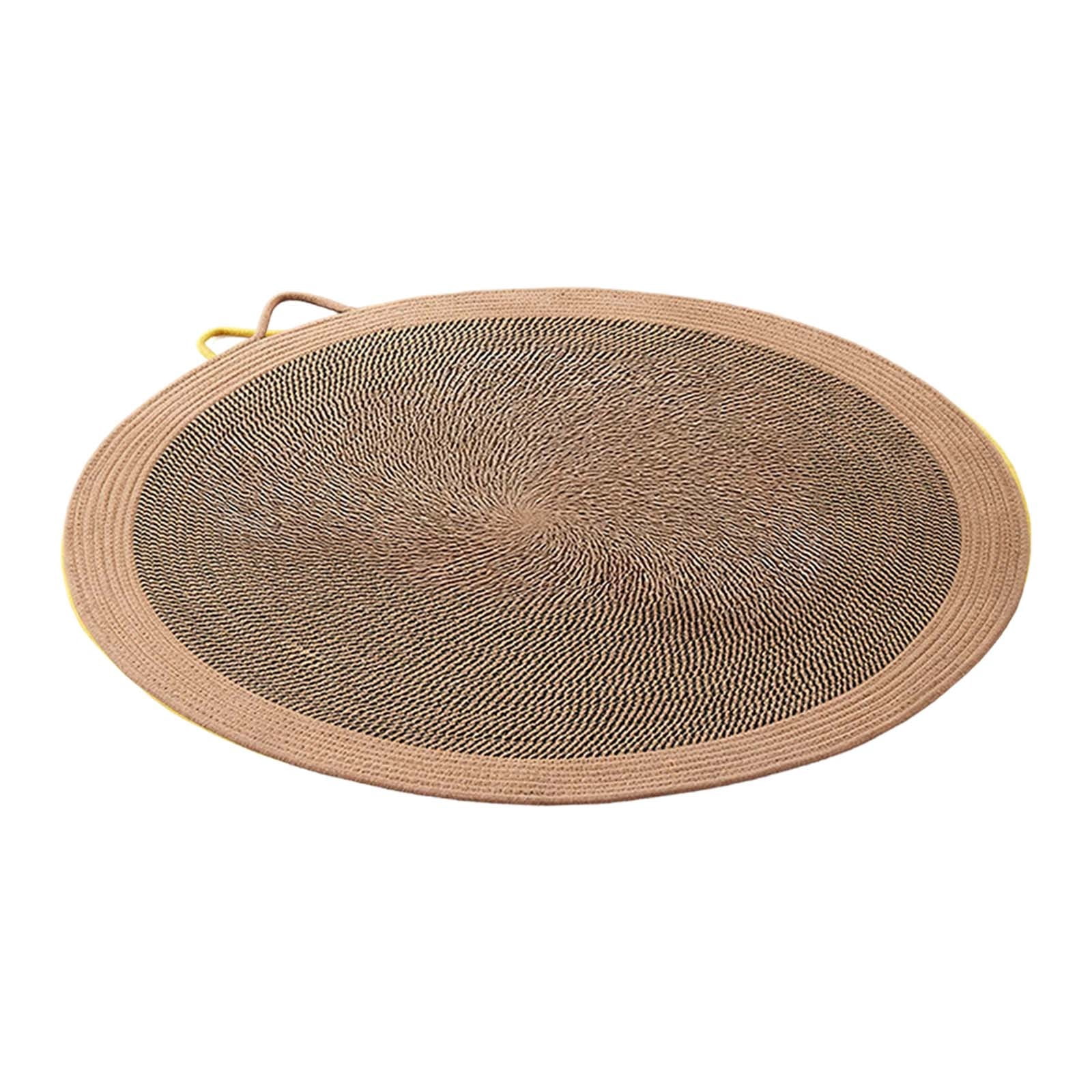 Cotton Rope Area Rug for Cats, Washable Round Reversible Cat Scratching ...