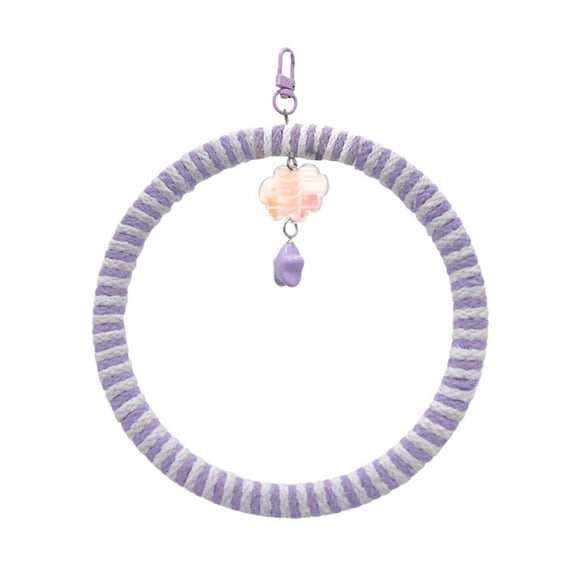 Cotton Rope Bird Toy Swing Hanging Rings For Cage Enrichment Parrots Parakeets Climbing Exercise And Balance Training