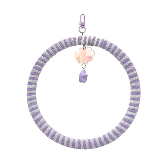 Cotton Rope Bird Toy Swing Rings For Cage Enrichment Parrots Parakeets Climbing Exercise And Balance Training