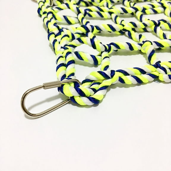 Cotton Rope Climbing Net for Parrots and Small Animals, Durable with Metal Clips, Encourages Exercise and Agility, Suitable for Cages