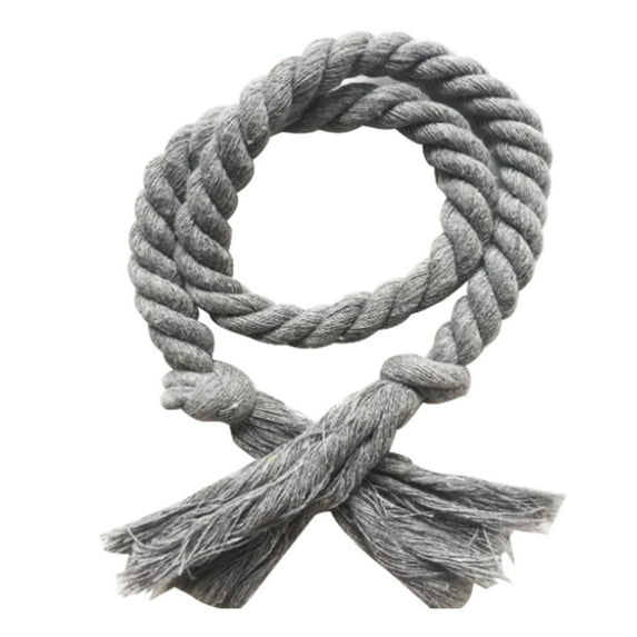 Cotton Rope Curtain Tiebacks 2 Pack, Handmade Braided Boho Curtain Holdbacks with Tassel, No Drill Decorative Curtain Ties for Drapes, Farmhouse, Home Decoration Window Treatment