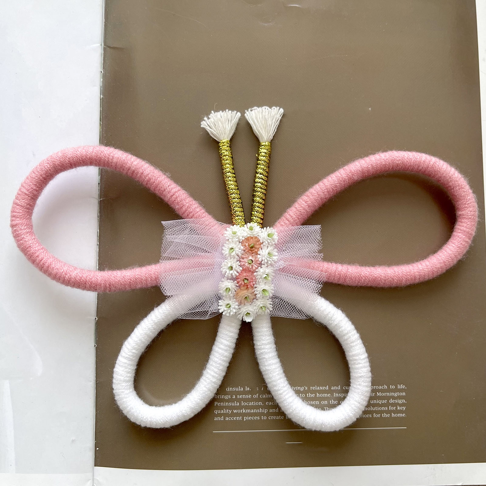Butterfly Diffuseer Rope Cotton Rope Flower Wall Decoration Handmade Cloth Butterflies Floral ...