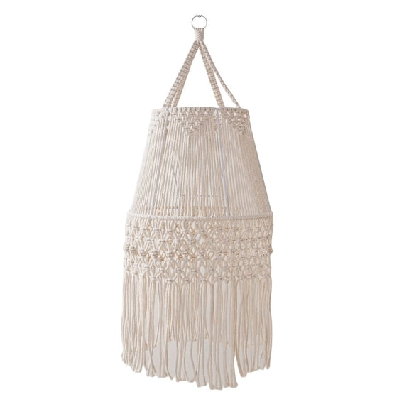 Farmhouse Cotton Macrames Lamp Shade Chandelier Light Cover Decoration Lampshade