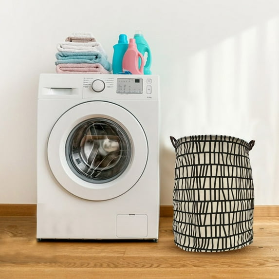 Cotton Rope Laundry Basket Extra Large 16x20 Inch | White Linen Blend Dirty Clothes Organizer | Storage Bin for Blankets, Towels, Pillows, Toys | Sturdy Handles, Collapsible Laundry Hamper