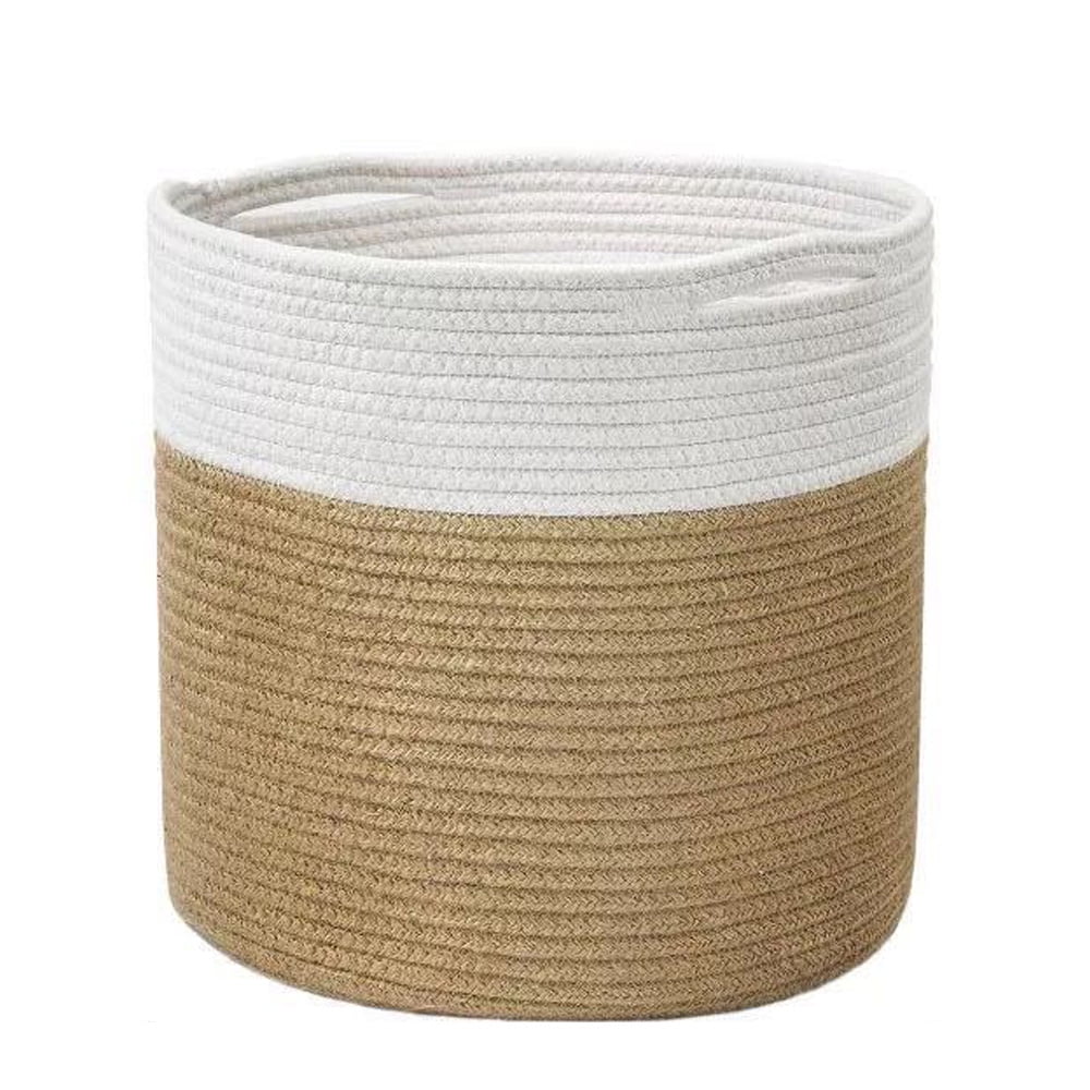Cotton Rope Plant Basket Modern Woven Basket for 6" Flower Pot Floor