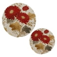 thumbnail image 1 of Cotton Rope Pot Holder Set of 2 Kitchen Trivets Red Chrysanthemum Pattern Potholdersfor Hot Pans & Dishes, 1 of 7