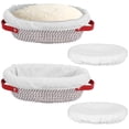 thumbnail image 1 of Cotton Rope Proofing Basket for Bread Baking Oval And Round Banneton Bread Basket with Liner And Cover for Homemade Sourdough Baking, 1 of 11