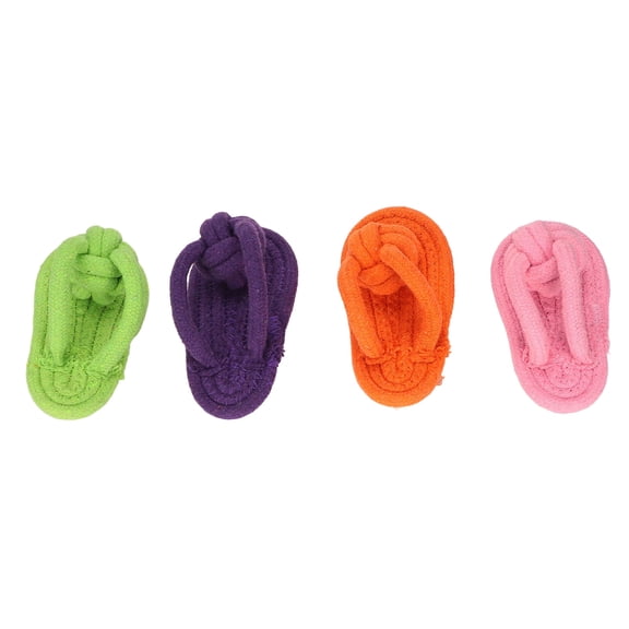 Cotton Rope Slippers Dog Toy, Cute Dog Chewing Cotton Slipper, Dog Chewing Cotton Slipper Interactive Molar Hand Knitting Slipper Toy For Pets Dogs