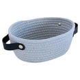thumbnail image 1 of Cotton Rope Storage Basket with Handles, Woven Organizer Bin for Home, Entryway, Bathroom, or Nursery – Decorative Rope Basket for Shelves, Cabinets, and Countertops, 1 of 4