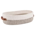 thumbnail image 1 of Cotton Rope Storage Basket With Handles, Round Woven Organizer For Toys Plants Snacks, Boho Home Decor Basket Natural(3.9"*5.9"*13",D), 1 of 5