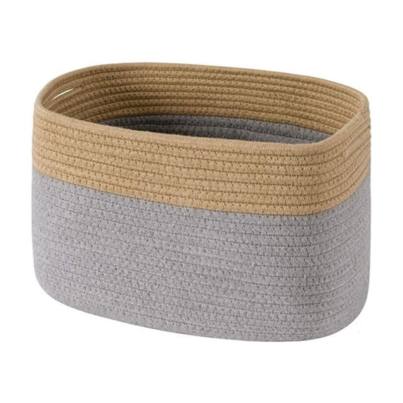 Cotton Rope Storage Baskets Bins Cube Organizer Decorative Woven Basket for Nursery Baby Clothes Toy Makeup Towels