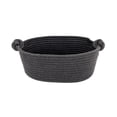 thumbnail image 1 of Cotton Rope Storage Baskets with Knotted Handle, Woven Decorative Bins for Laundry Toys Towels Shelves, Versatile Home Organization Storage Solution,Dark Gray, 1 of 8