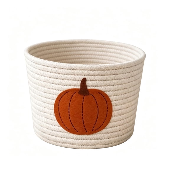 Cotton Rope Tabletop Organizer Bin, 8.667.093.94In Soft Coiled Washable Woven Container Multi-Purpose Bin for Candy Toys Small Decor Tiered Tray Shelf Entryway Seasonal Home Decor