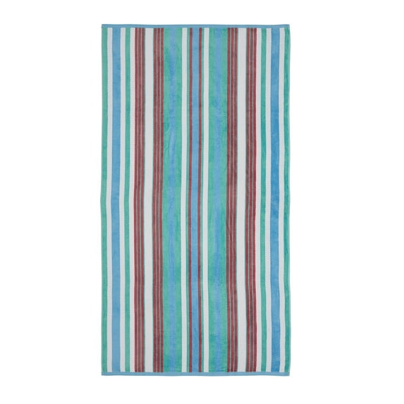Cotton Rope Textured (set of 2) Oversized Beach Towel - Aqua Default Title