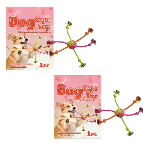 Cotton Rope Toy For Dogs Recycled Cotton Dog Rope Toy, Interactive Play for Aggressive Chewers, Bonding with Your Dog, Indoor Outdoor Play, Made from Recycled Cotton, Fun Design, Safe