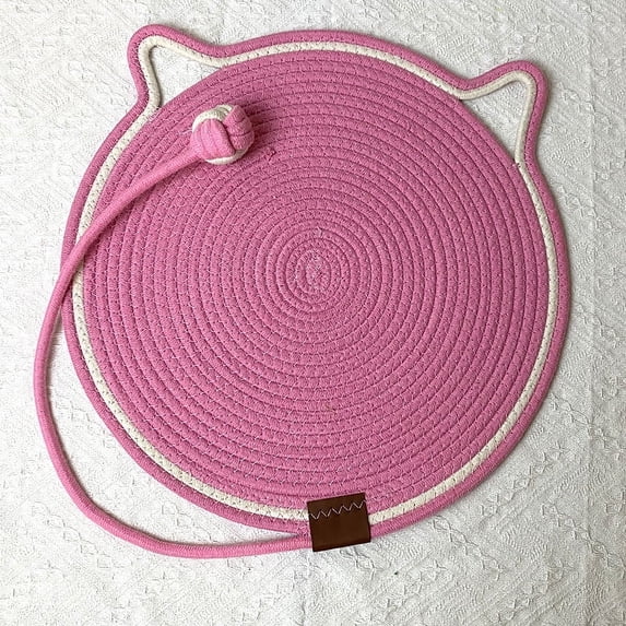 Cotton Rope Woven pet Scratching Mat and Toy Ball Combo pet Sleeping Pad Scratch-Resistant Wear-Resistant Washable Pet Mat