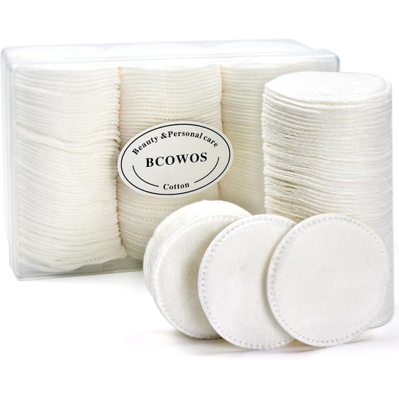 Cotton Rounds 160 Count, Cotton Pads for Face, Soft, Lint-Free, Super Absorbent Makeup Remover Pads for All Skin Types, Used for Removing Makeup, Applying Toners, Facial Cleansing, Nail Care