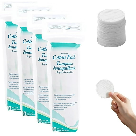 Cotton Rounds for Face, 2025 Upgraded Premium Cotton Pads, Soft Hypoallergenic Pads, Highly Absorbent Makeup Remover Pad for Beauty Routine, Gentle Cosmetic Pads for Sensitive Skin (2pcs)