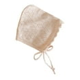 thumbnail image 1 of Cotton Ruffle Baby Hat Baby Girls Bonnet Caps Color Breathable Infant Hat, 1 of 8