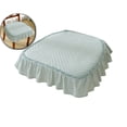 thumbnail image 1 of Cotton Ruffled Chair Cushion, Dining Room Kitchen Chair Cover with Ruffle Skirt, Thick Farmhouse Square Chair Pad Stool Mat for Banquet Hotel Wedding Party, 1 of 4