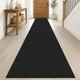 thumbnail image 1 of iOhouze Runner Rug for Hallways 2x10 ft Washable Runner Area Rug with Rubber Backing Braided Cotton Entryway Rugs Indoor Carpet Rugs for Hallway Kitchen Entryway Bedroom, Black/Charcoal Grey, 1 of 9