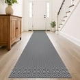 thumbnail image 1 of iOhouze Runner Rug for Hallways 2x12 ft Washable Runner Area Rug with Rubber Backing Braided Cotton Entryway Rugs Indoor Carpet Rugs for Hallway Kitchen Entryway Bedroom, Charcoal Grey/Dark Grey, 1 of 9